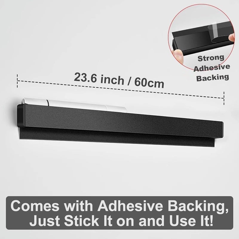 origreen 2 Pieces Ticket Holder Receipt Holder for Restaurant Refrigerator, No Drill Restaurant Ticket Order Holders for Walls Home Kitchen Office Cafes Pubs Bars (Black, 23.6", 2pcs) - Image 2